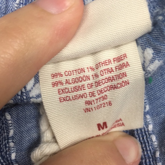 Mossimo Blue & White Drawstring Shorts Size M - Picture 7 of 11